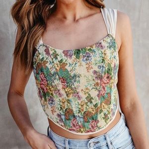 ROCOCO QUEEN FLORAL CORSET TOP